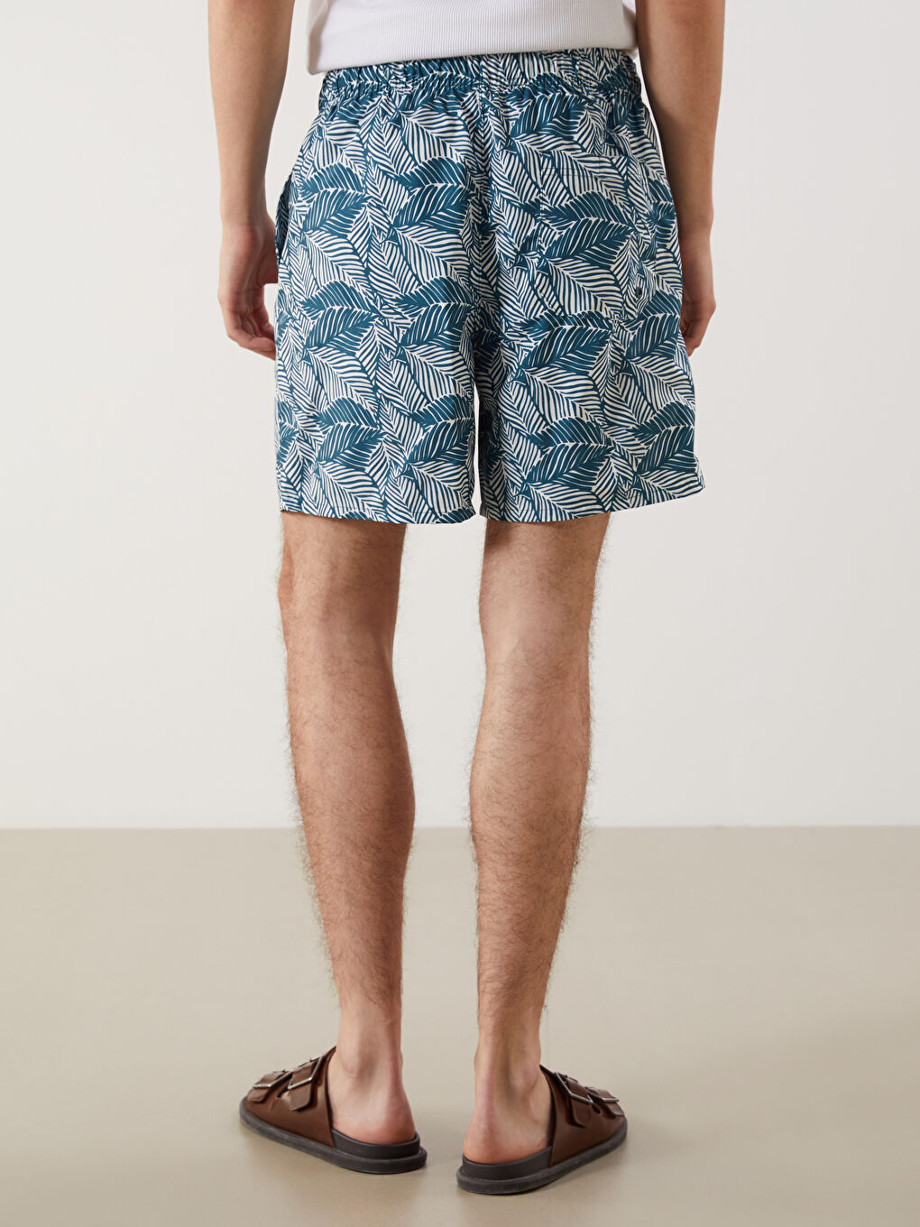 Short Patterned Men's Swimming Shorts -S5J697Z8-LRR