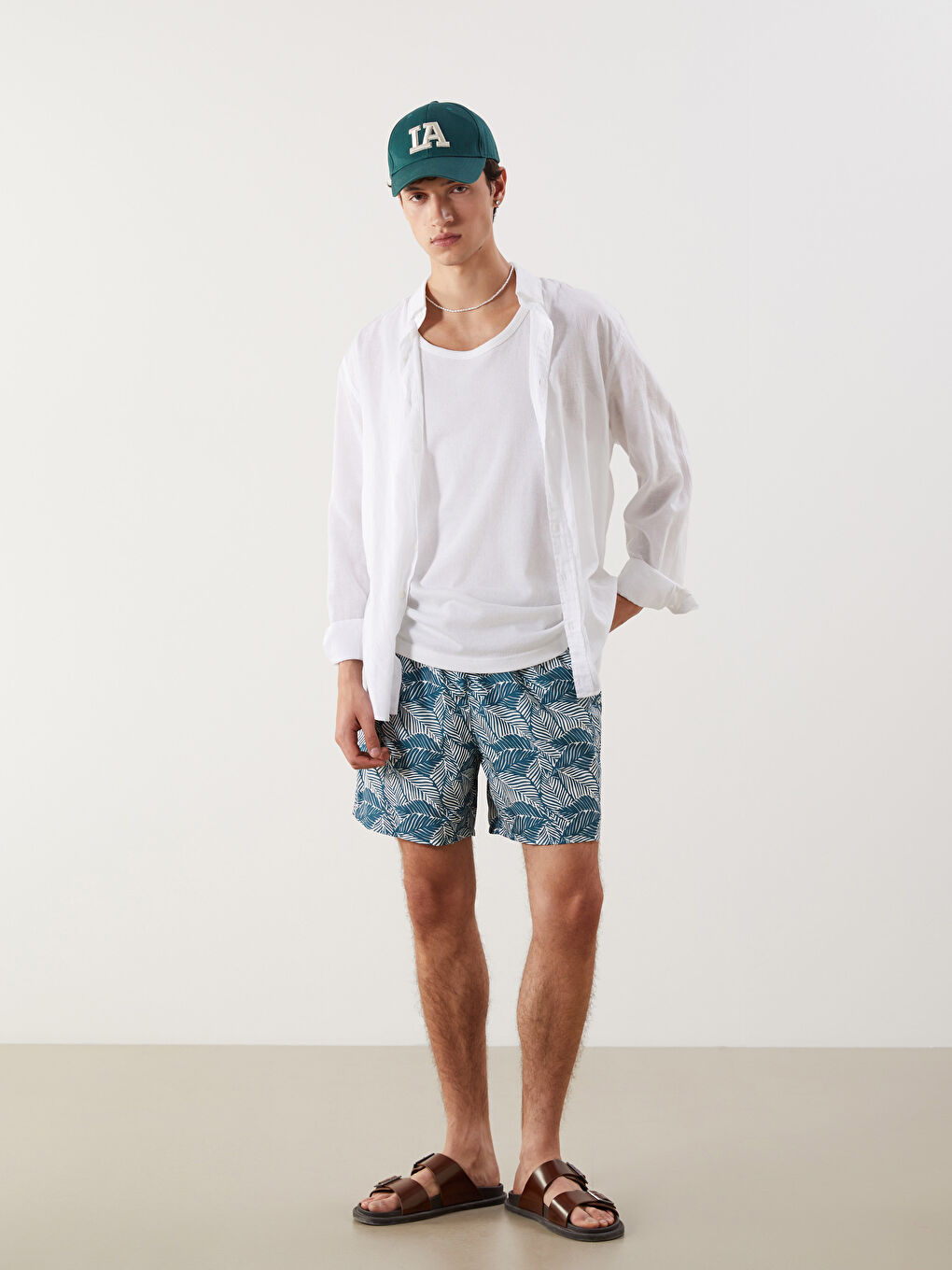 Short Patterned Men's Swimming Shorts -S5J698Z8-LRR