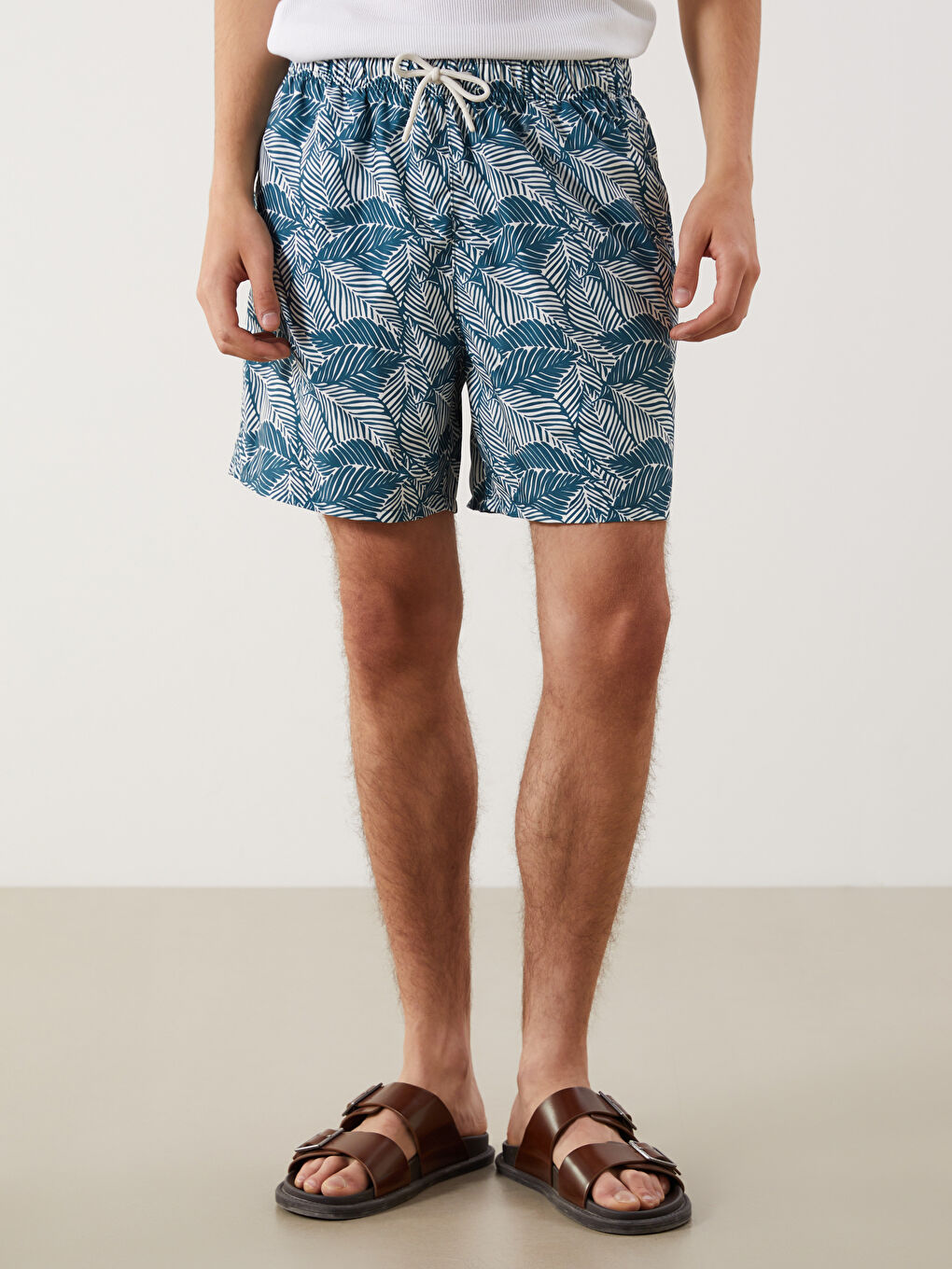 Short Patterned Men's Swimming Shorts -S5J698Z8-LRR