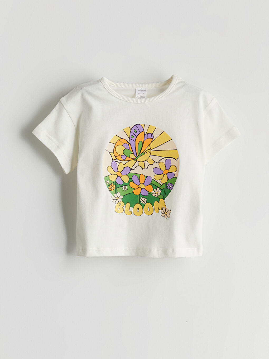 Crew Neck Printed Girls' T-Shirt -S5J704Z1-R9J