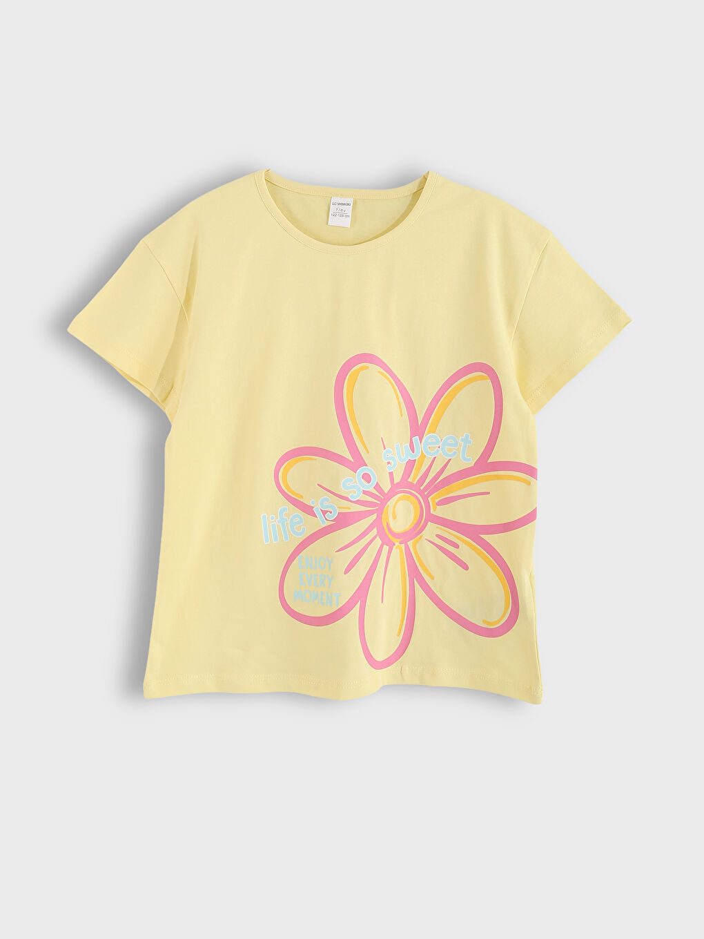 Crew Neck Printed Girls' T-Shirt 2 Pack-2