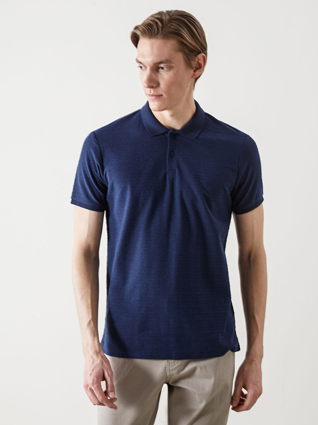 Polo Neck Short Sleeve Men's T-Shirt -S5J733Z8-CRP