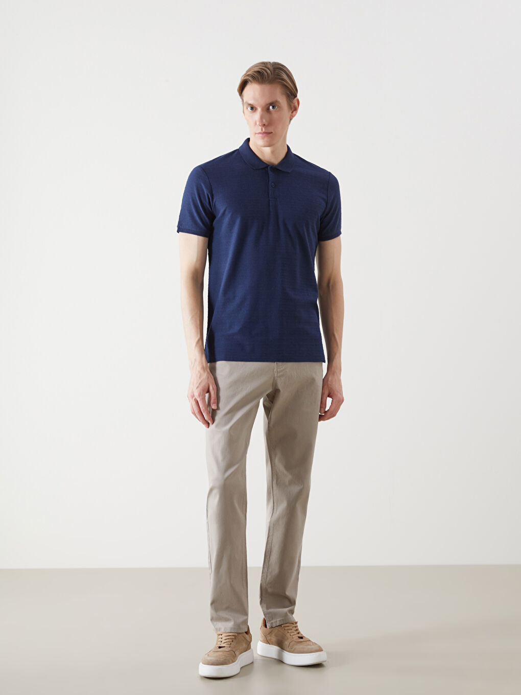 Polo Neck Short Sleeve Men's T-Shirt -S5J733Z8-CRP
