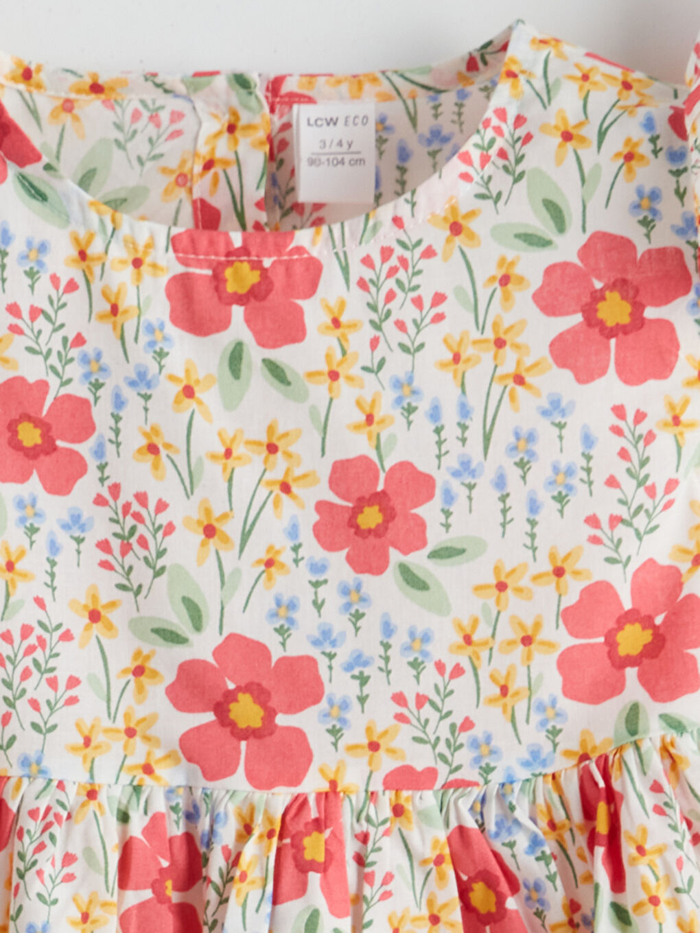 Crew Neck Floral Girls' Dress -S5J736Z1-LRB