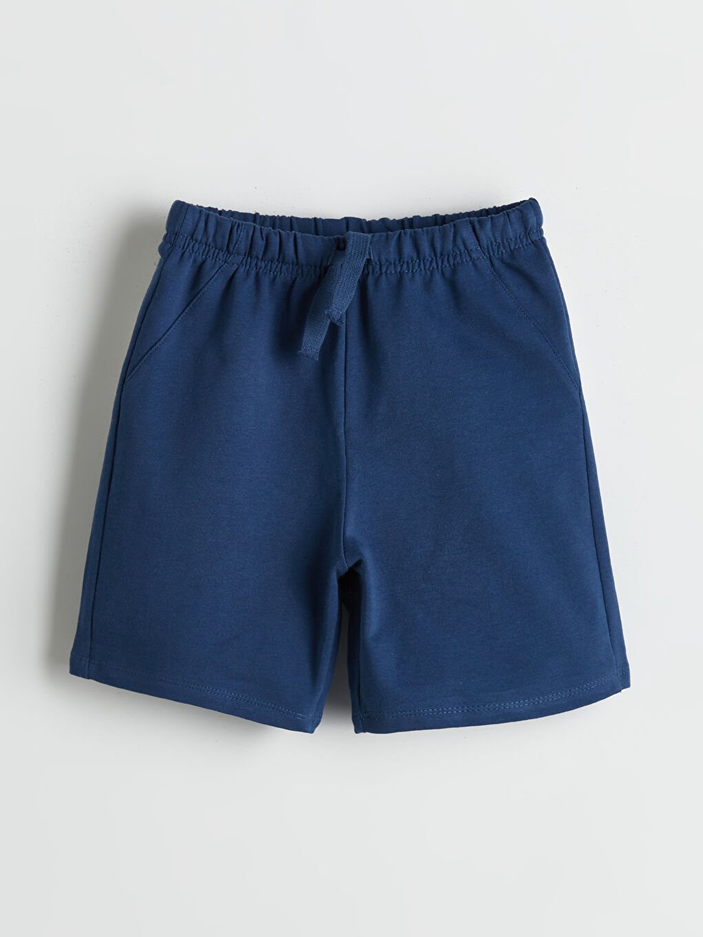 İndigo Beli Lastikli Erkek Çocuk Şort