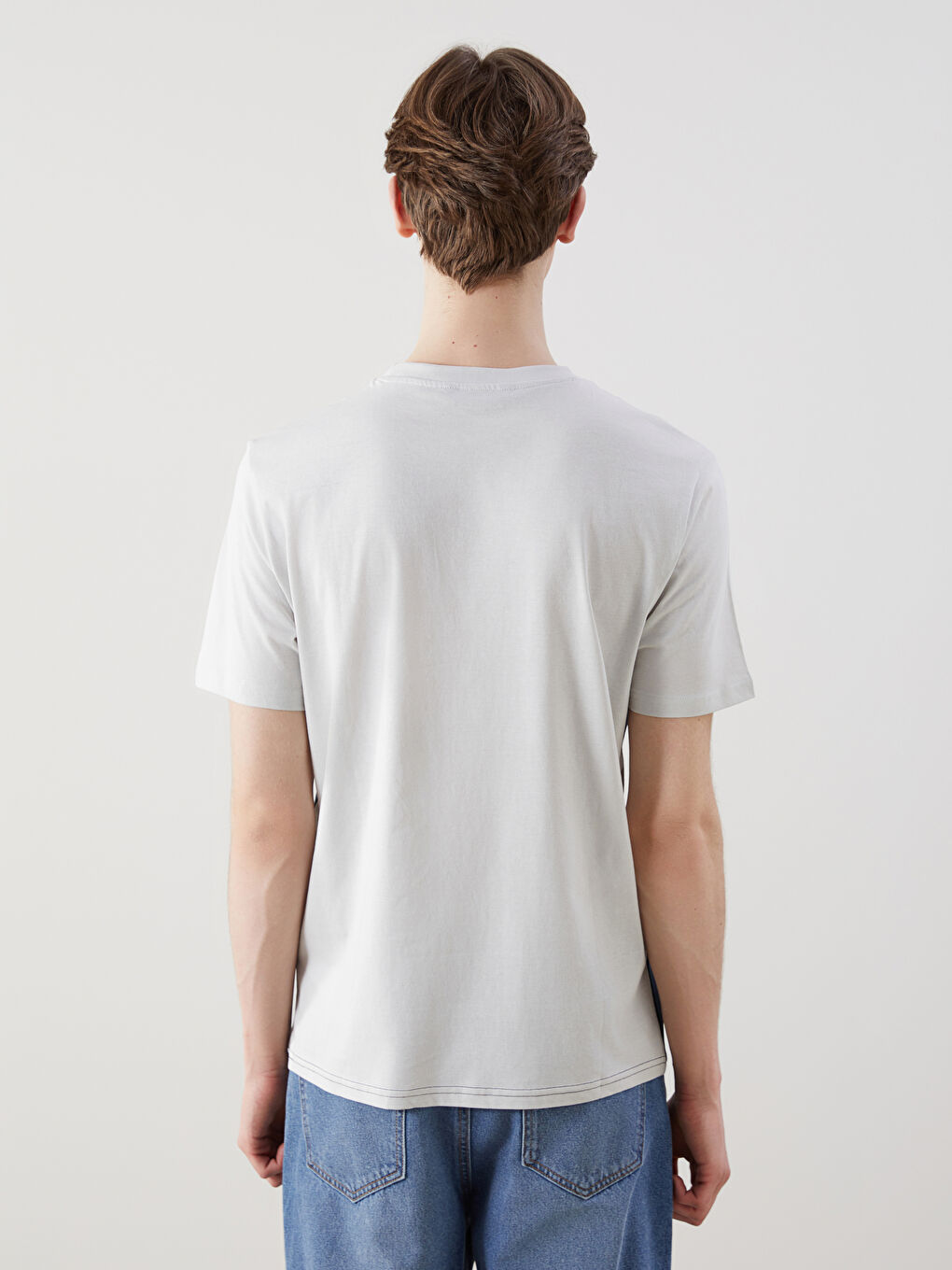 Crew Neck Short Sleeve Men's T-Shirt-3