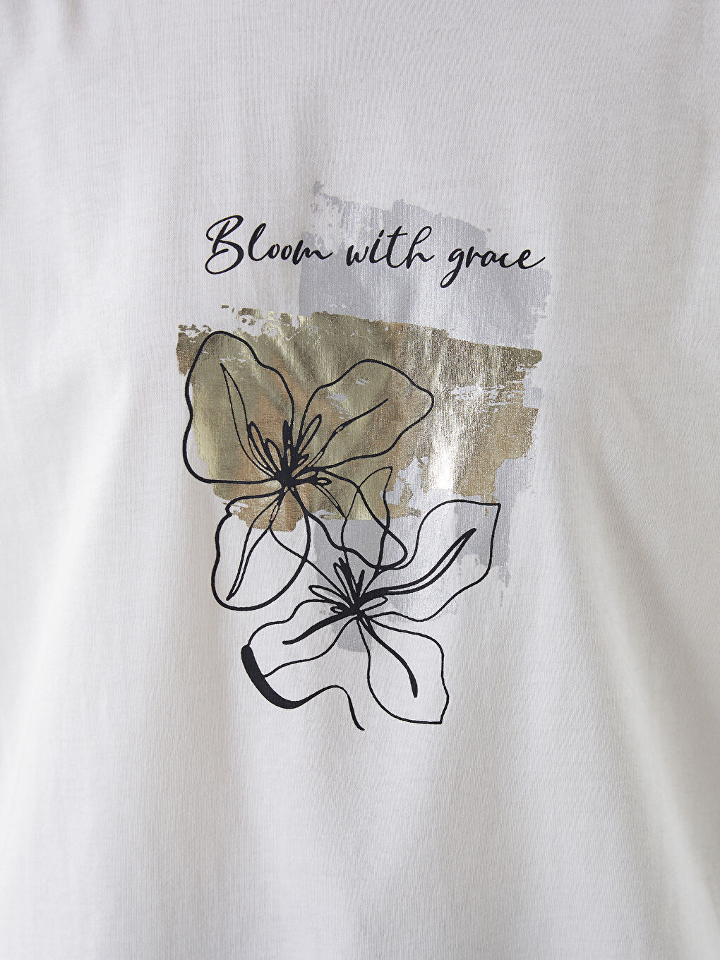 Crew Neck Printed Oversize Women's T-Shirt -S5J769Z8-R9J