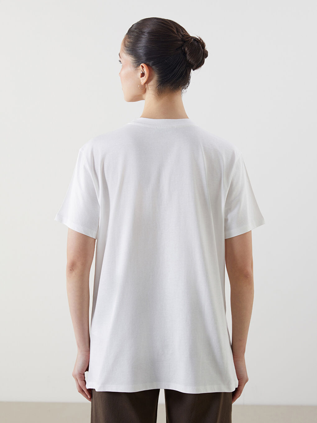 Crew Neck Printed Oversize Women's T-Shirt -S5J769Z8-R9J