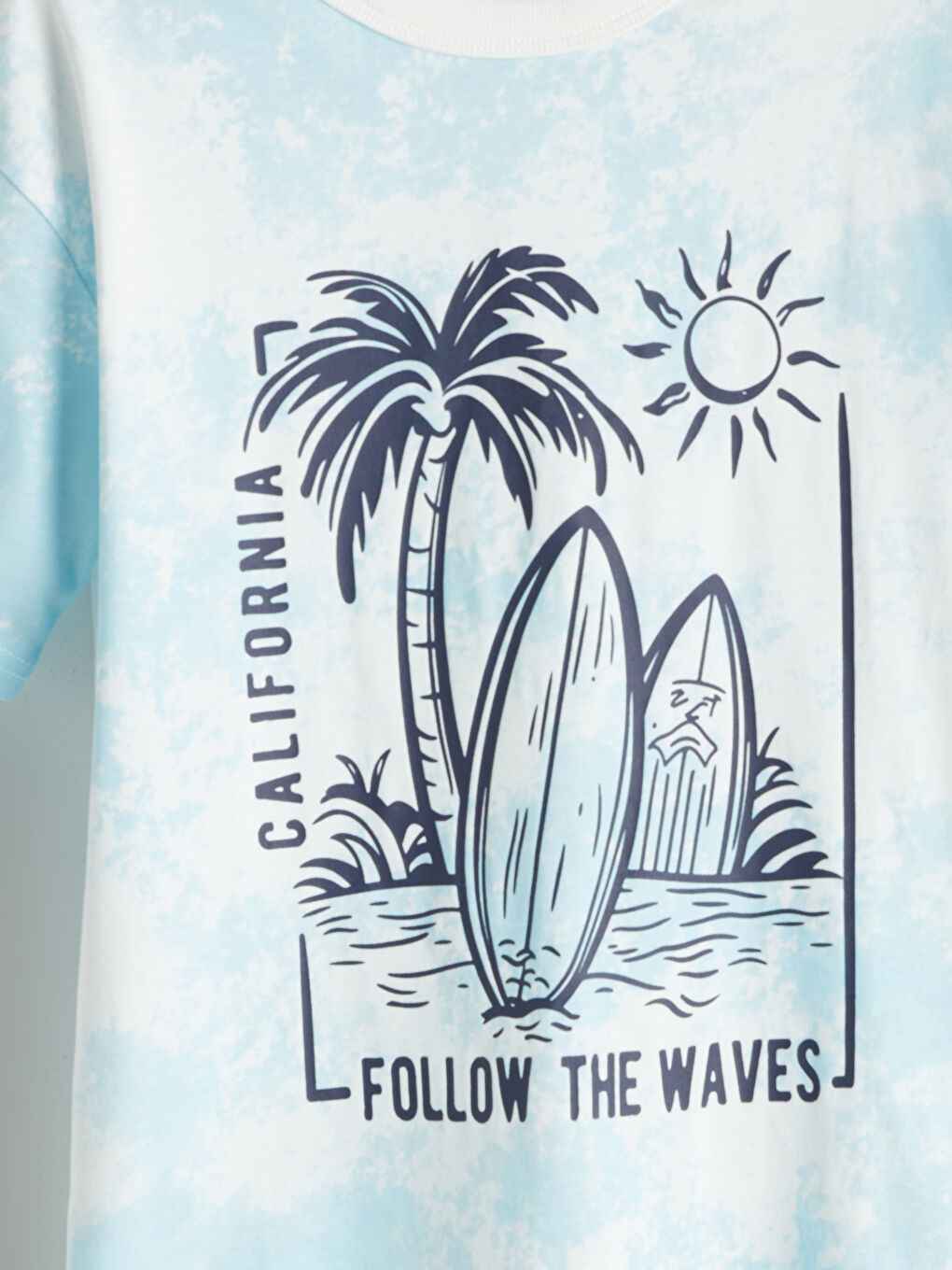 Mavi Bisiklet Yaka Erkek Çocuk Tişört-2