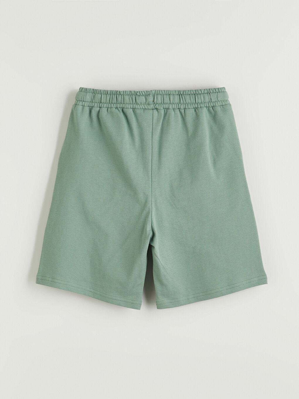 Yeşil Beli Lastikli Erkek Çocuk Şort-2