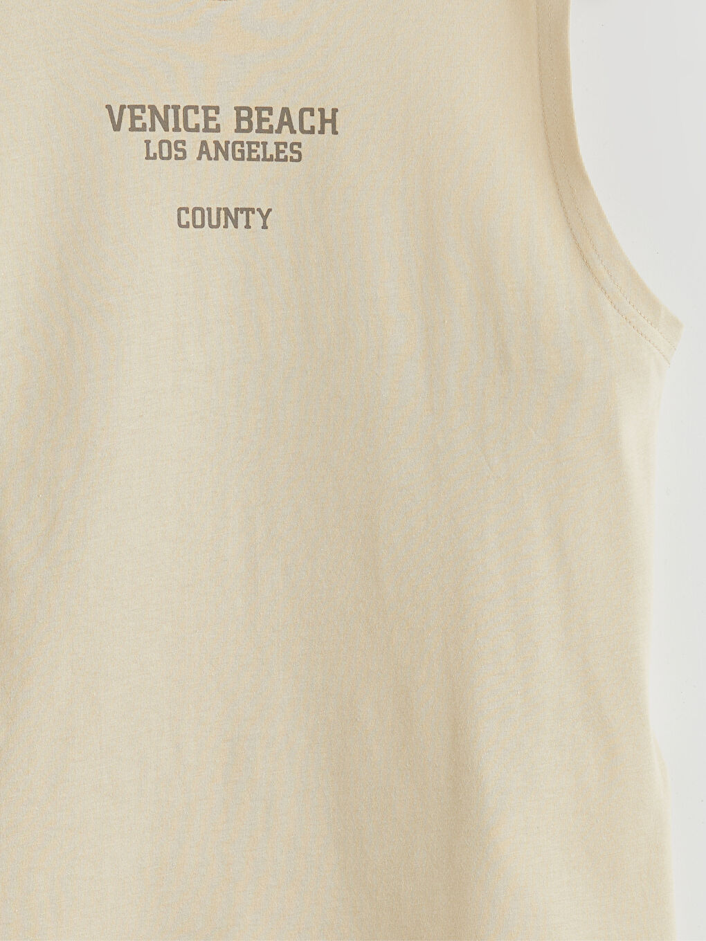 Bej Bisiklet Yaka Erkek Çocuk Atlet-1