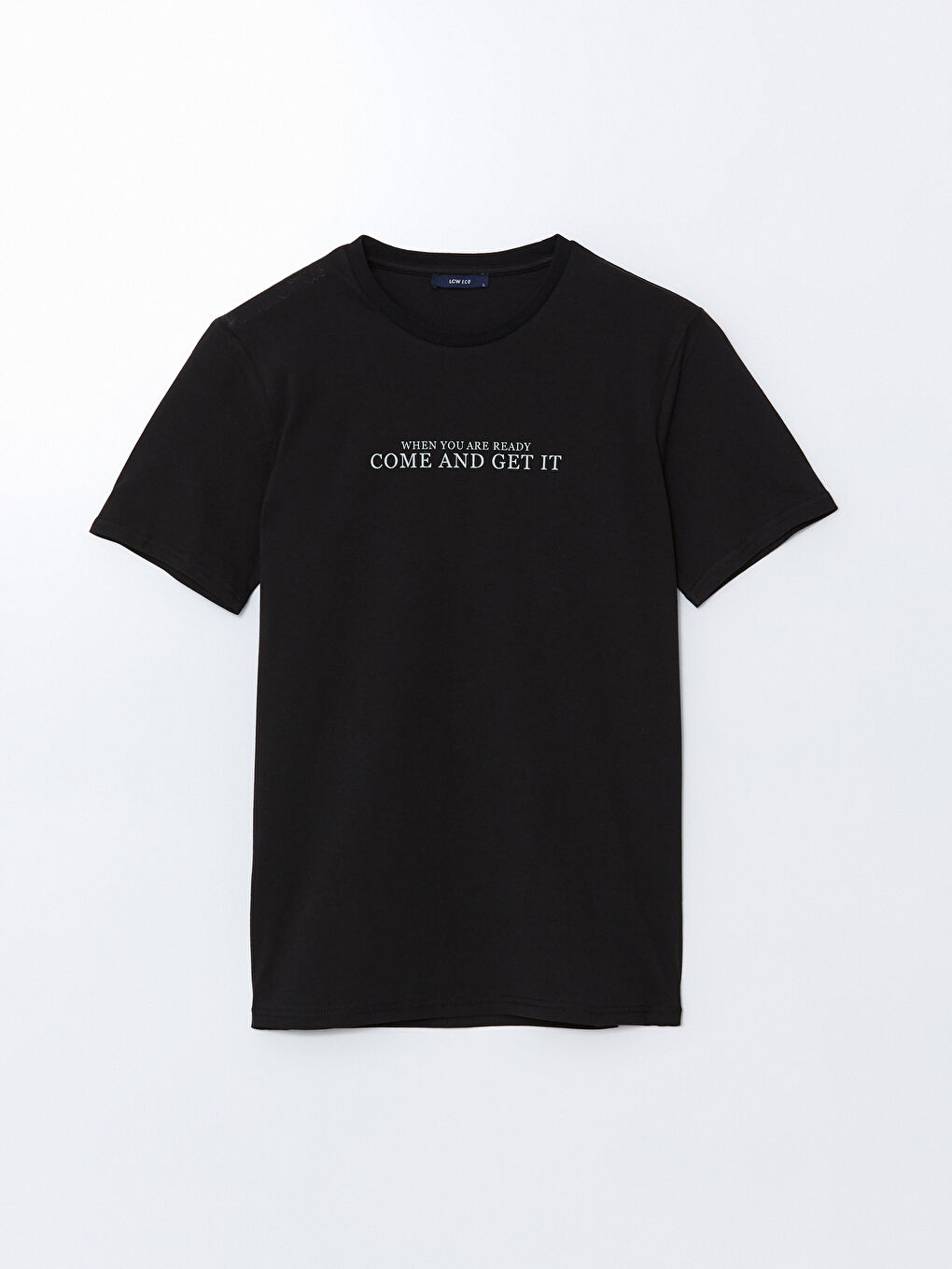 Crew Neck Short Sleeve Printed Combed Cotton Men's T-shirt -S5J830Z8-CVL
