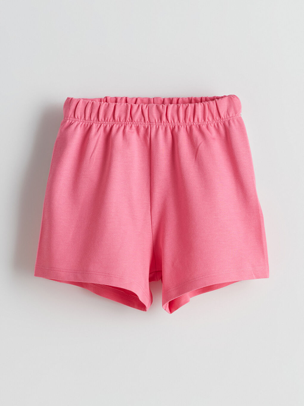 Pembe Beli Lastikli Basic Kız Çocuk Şort