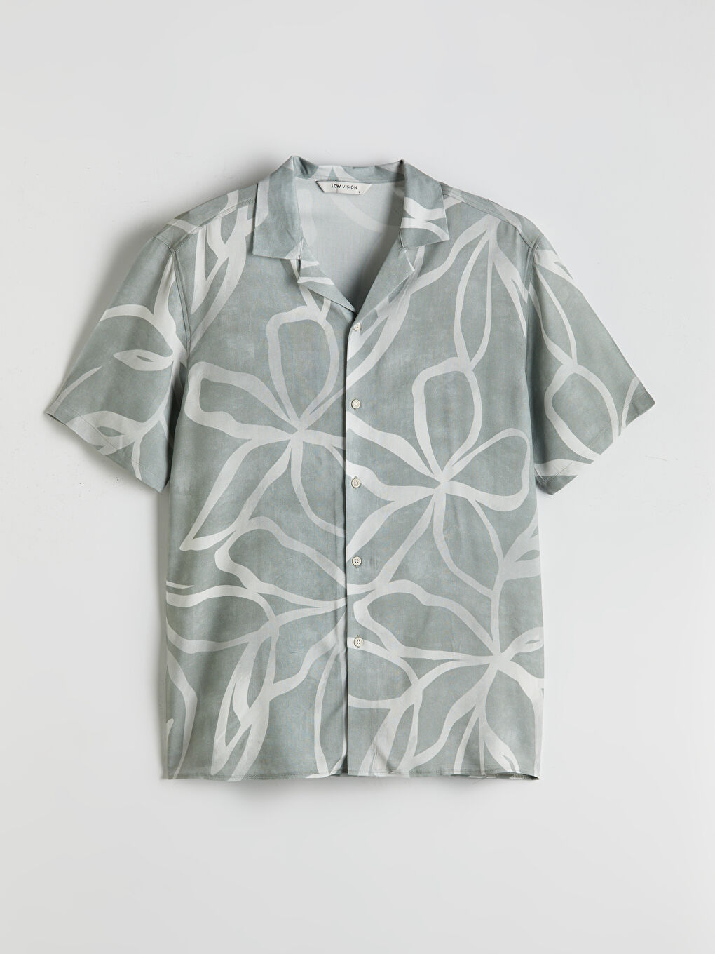 Haki Regular Fit Kısa Kollu Desenli Erkek Gömlek-4