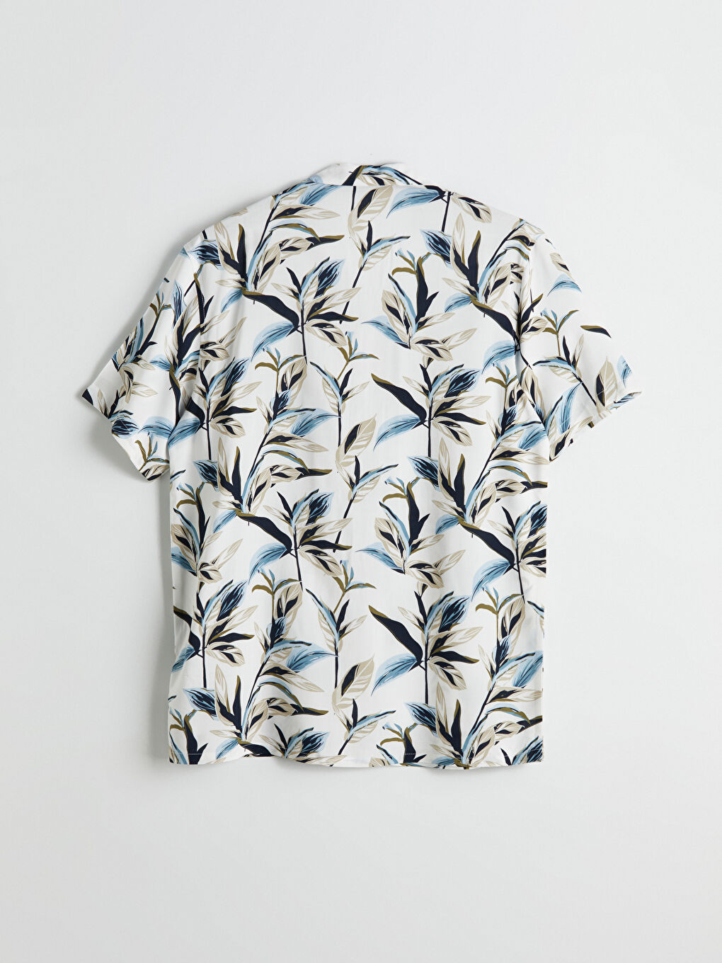 Men's Regular Fit Patterned Viscose Shirt-5