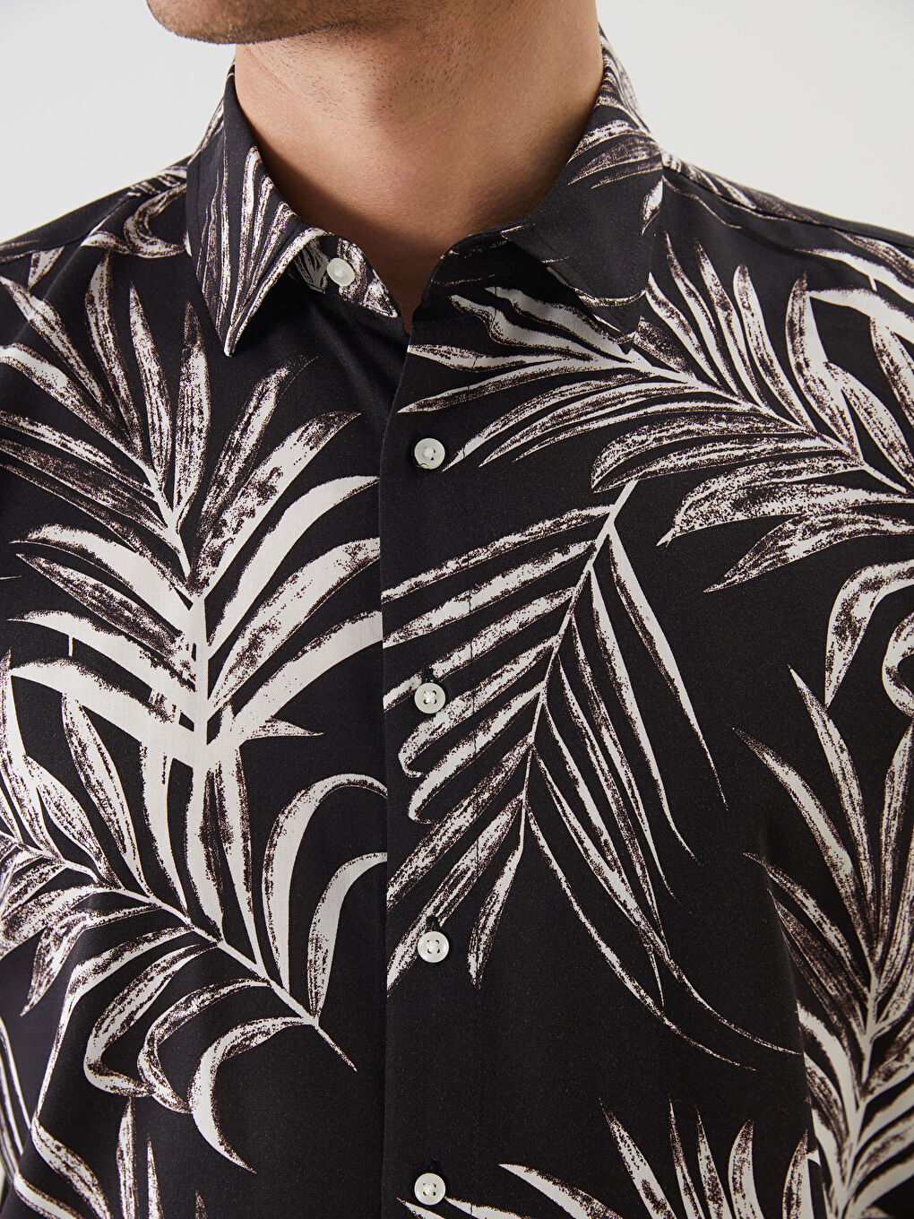 SOUTHBLUE Regular Fit Short Sleeve Patterned Viscose Men's Shirt -S5J918Z8-LQJ