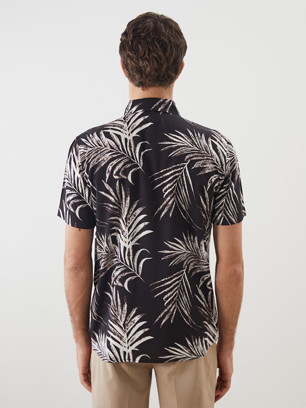 SOUTHBLUE Regular Fit Short Sleeve Patterned Viscose Men's Shirt -S5J918Z8-LQJ