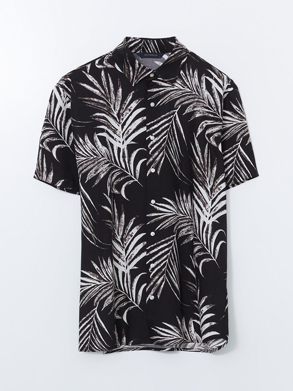 SOUTHBLUE Regular Fit Short Sleeve Patterned Viscose Men's Shirt -S5J918Z8-LQJ