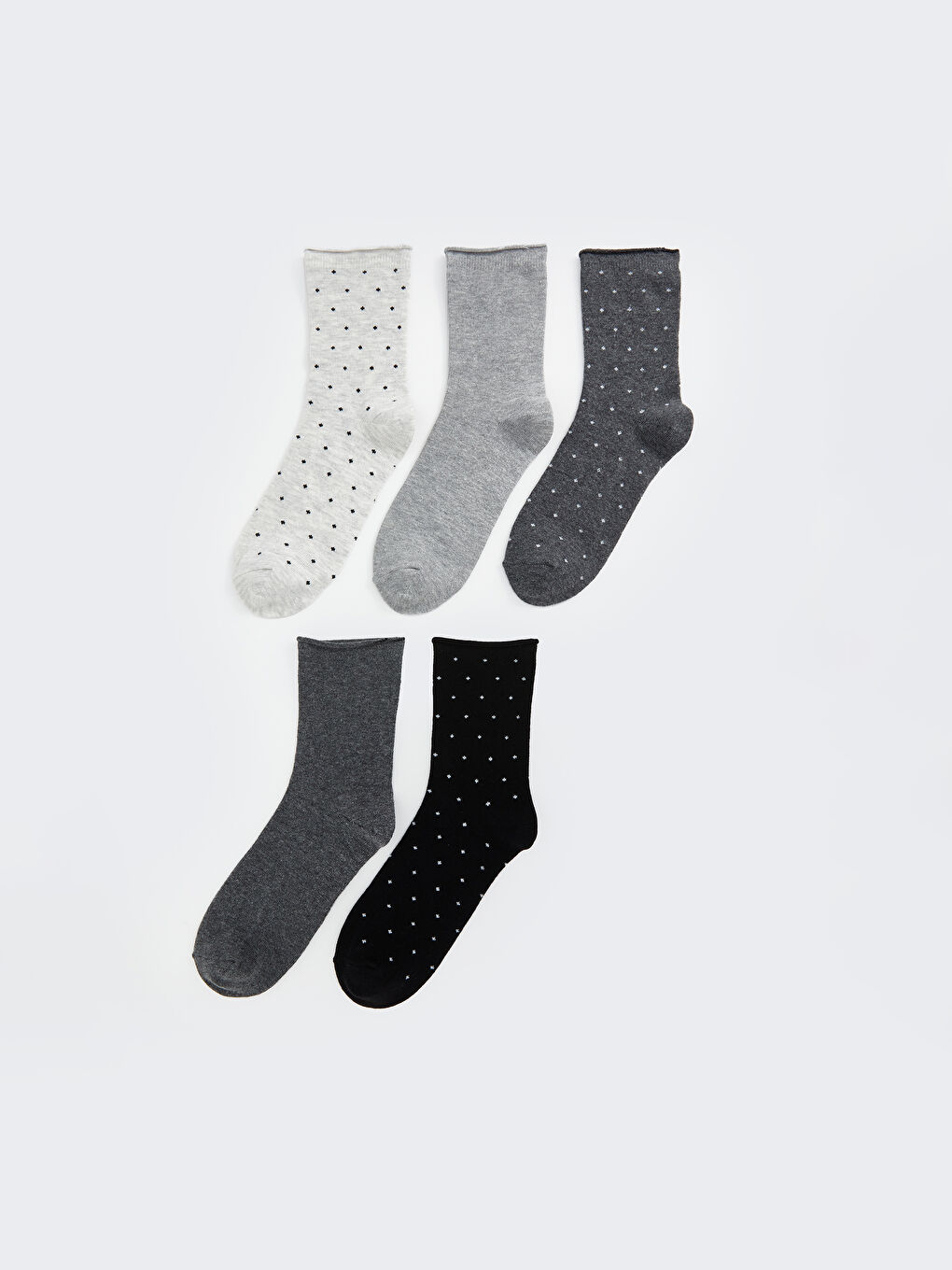 LCW DREAM Patterned Women's Ankle Socks 5 Pack -W50424Z8-LAL