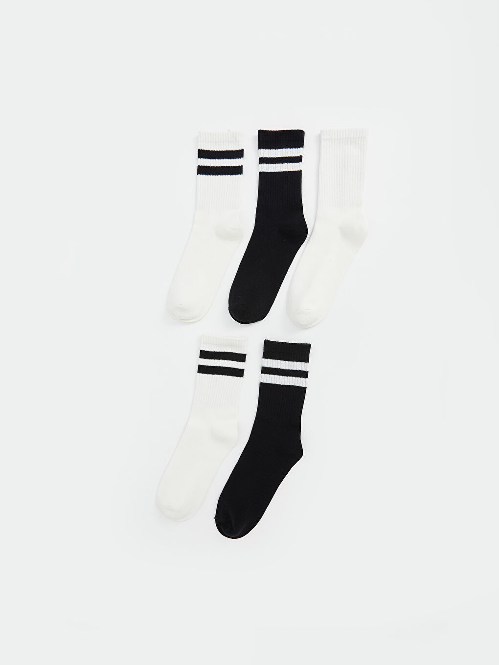 LCW DREAM Striped Women's Ankle Socks 5 Pack -W50432Z8-FDU