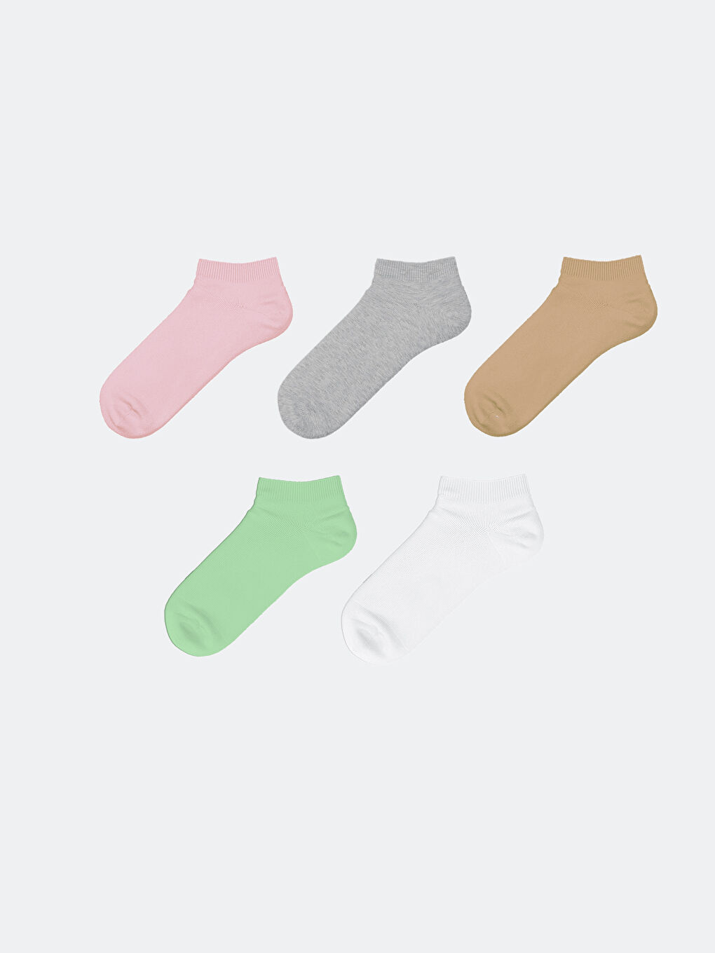 LCW DREAM Women's Plain Trainer Socks 5 Pack -W50440Z8-LAF