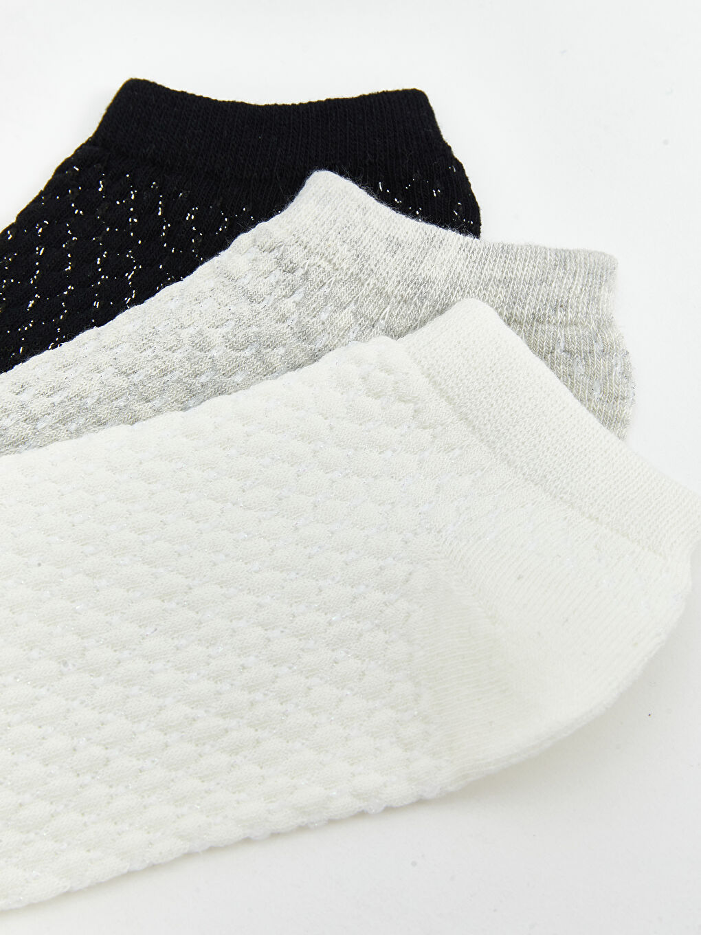 LCW DREAM Self-Patterned Women's Trainer Socks 3-Pack -W50446Z8-EEW