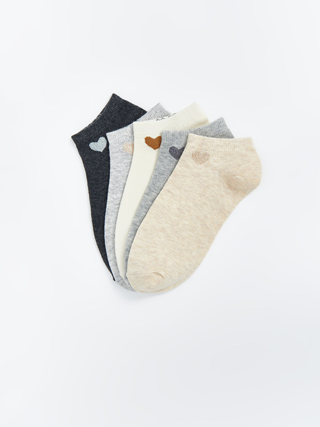 Patterned Women's Trainer Socks 5 Pack -W50462Z8-L8Q
