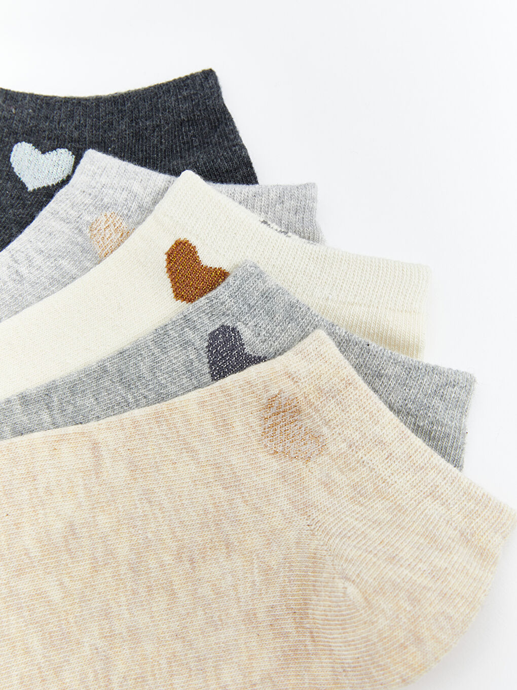 Patterned Women's Trainer Socks 5 Pack -W50462Z8-L8Q