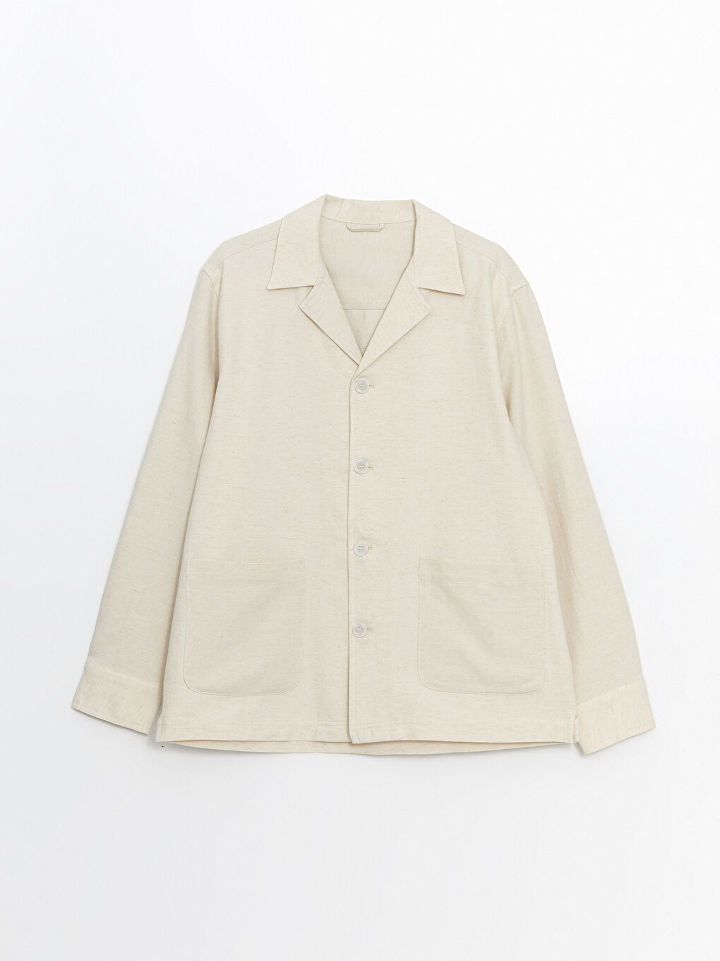 Standard Pattern Linen Look Men's Blazer Jacket -S5J935Z8-QSC