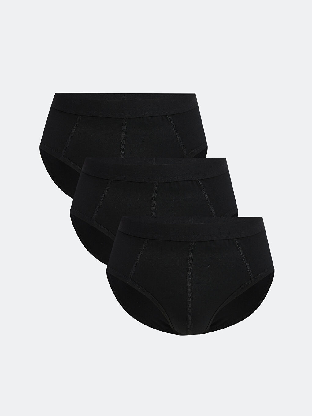 Standard Size Cotton Flexible Men's Slip Briefs 3-pack