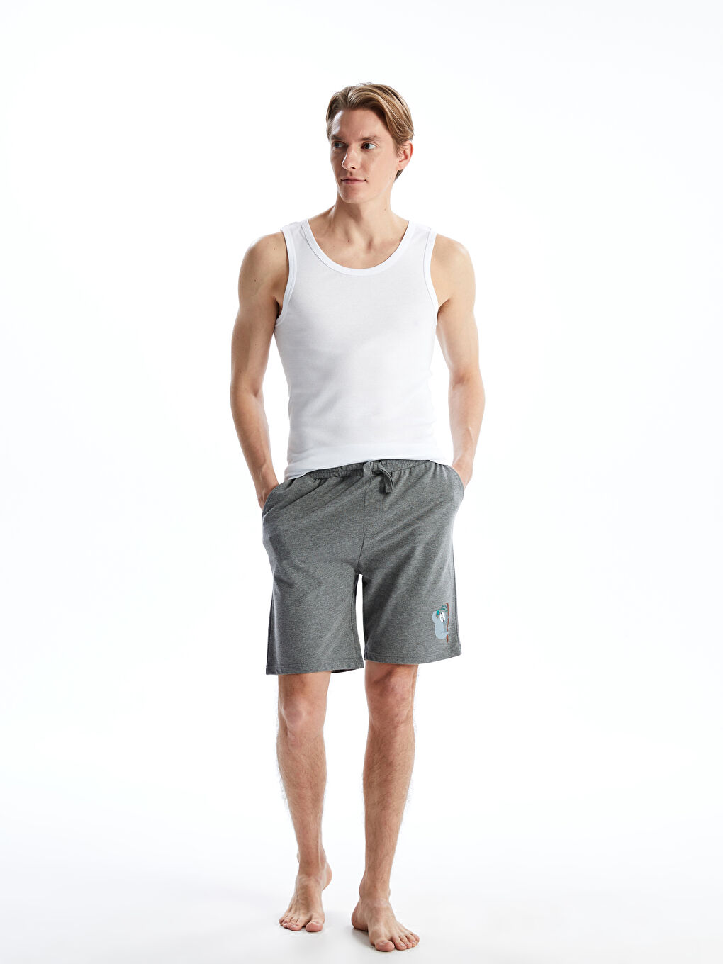 LC WAIKIKI U Neck Jersey Men's Vest 2 Pack -W50547Z8-VC4
