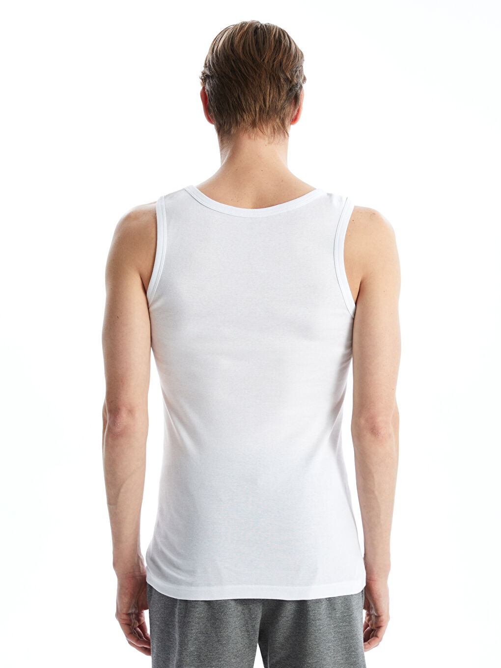 LC WAIKIKI U Neck Jersey Men's Vest 2 Pack -W50547Z8-VC4