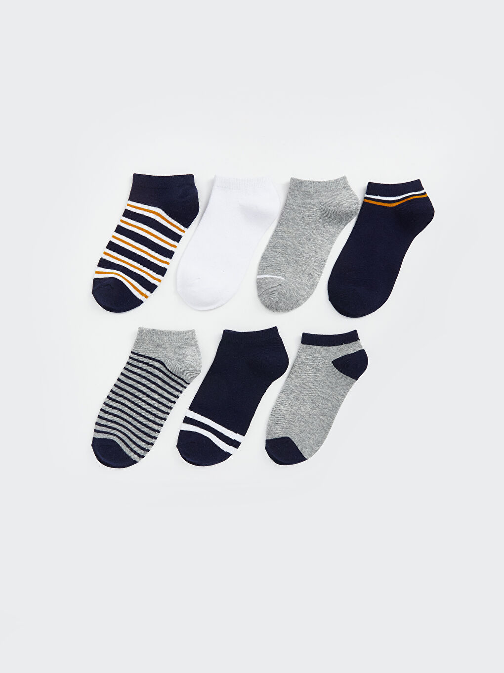 Striped Boys' Trainer Socks 7 Pack -S5JA01Z4-K00