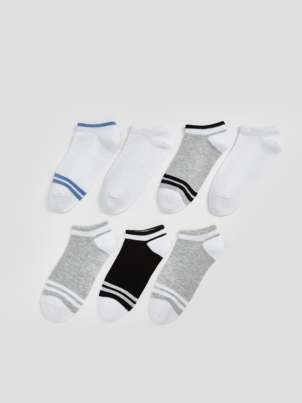 Striped Boys' Trainer Socks 7 Pack -S5JA03Z4-K00