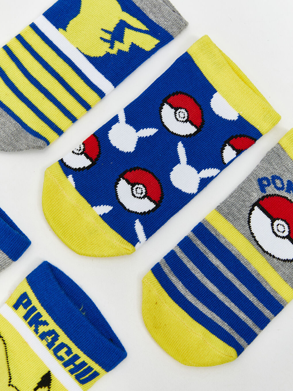 Узорчатые короткие носки с Пикачу для мальчиков, комплект из 5 штук-1