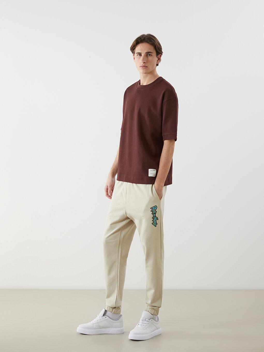 Slim Fit Rick and Morty Printed Men's Jogger Sweatpants -S5JA43Z8-G5V