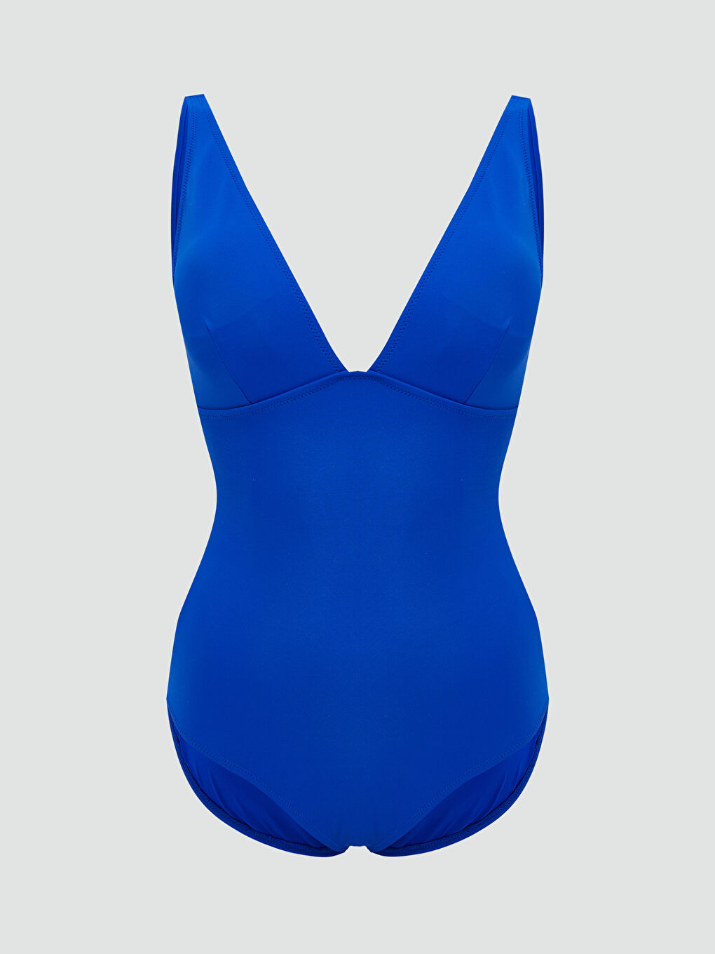 Mavi Çıkarılabilir Pedli Kadın Mayo