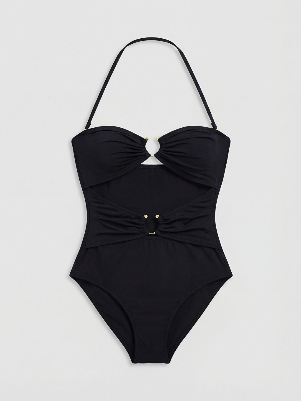 Siyah Çıkarılabilir Pedli Kadın Mayo