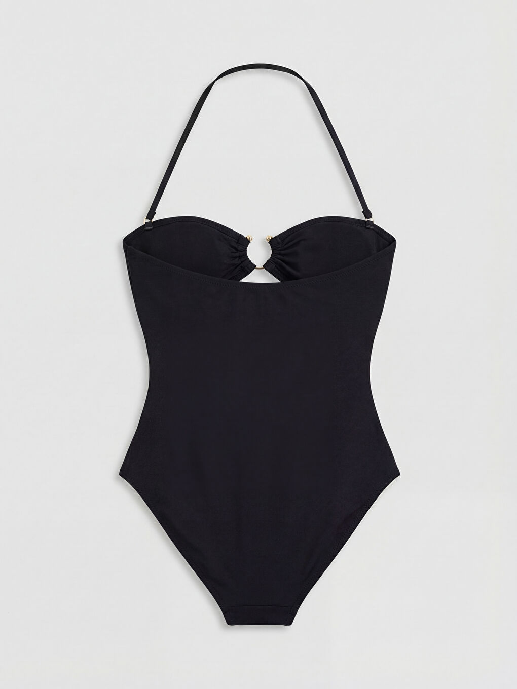 Siyah Çıkarılabilir Pedli Kadın Mayo-1