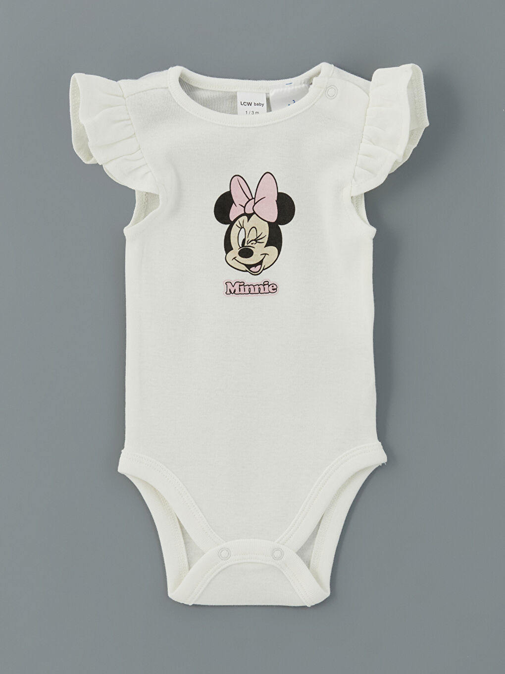 Minnie Mouse Printed Baby Girl'S Snap Bodysuit 2-Pack -S5JB64Z1-FDU