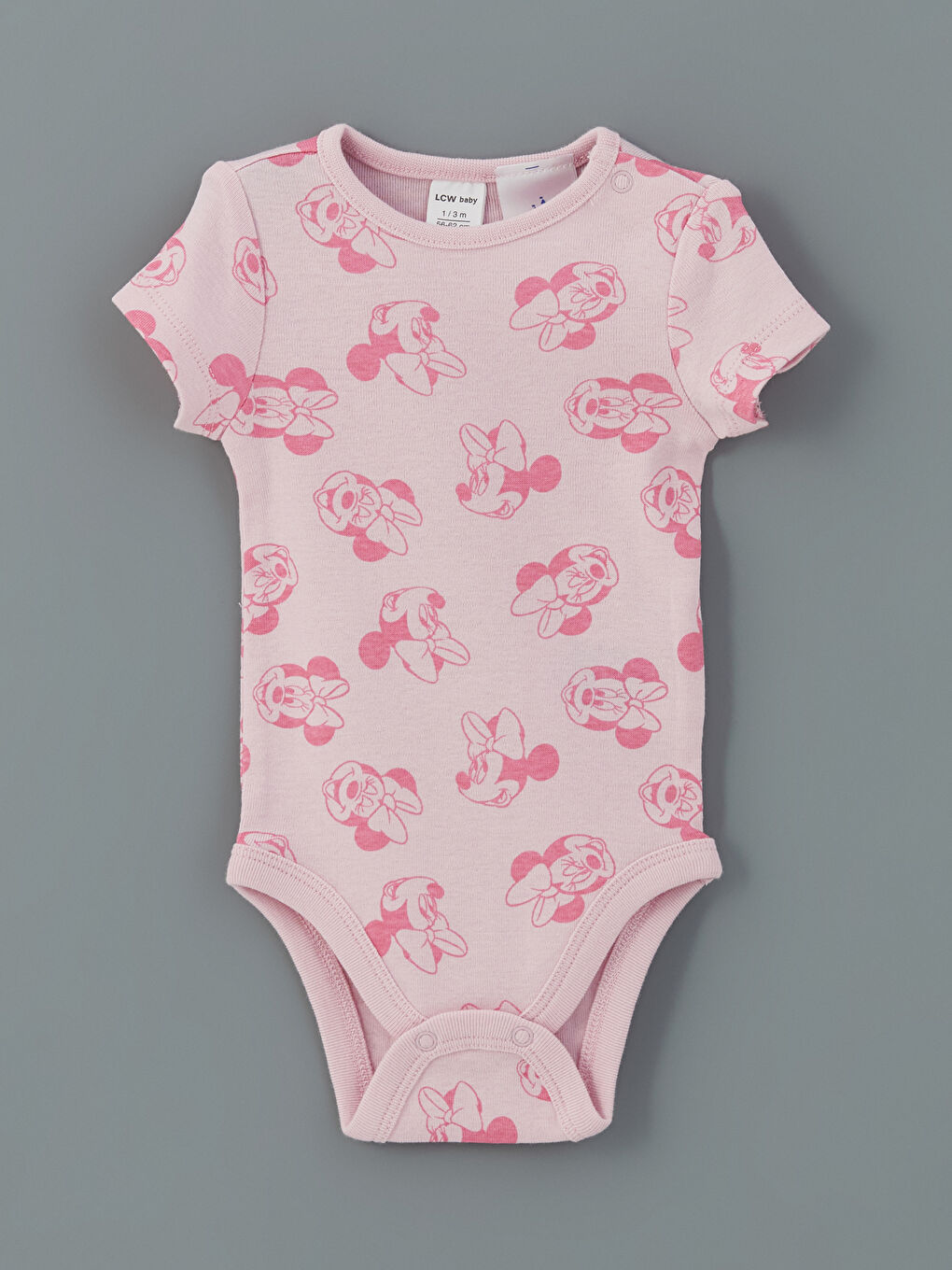 Minnie Mouse Printed Baby Girl'S Snap Bodysuit 2-Pack -S5JB64Z1-FDU