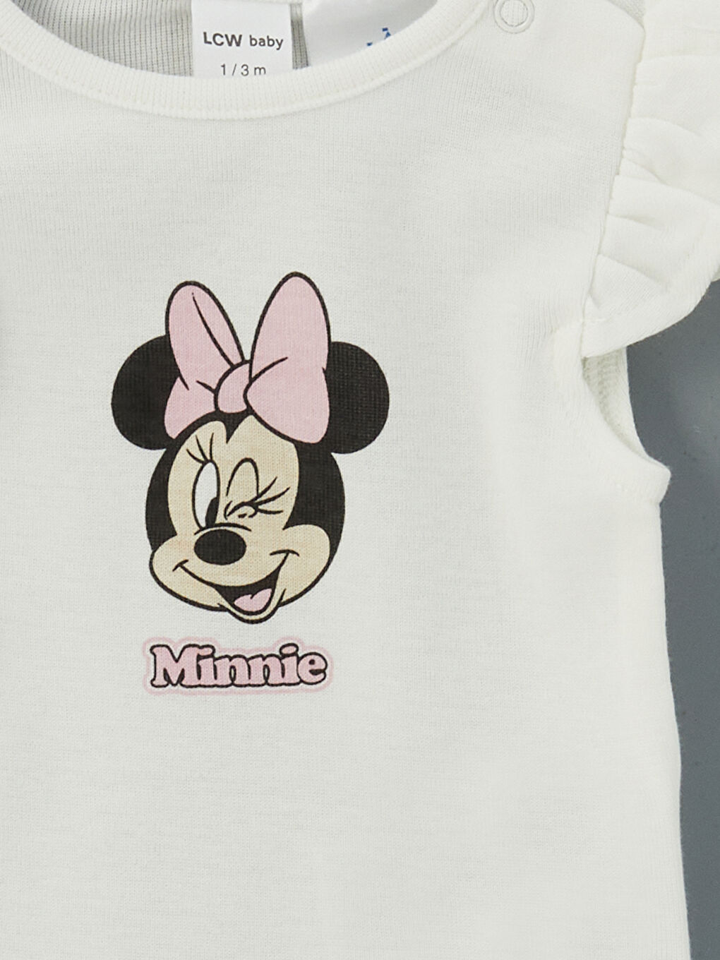 Minnie Mouse Printed Baby Girl'S Snap Bodysuit 2-Pack -S5JB64Z1-FDU