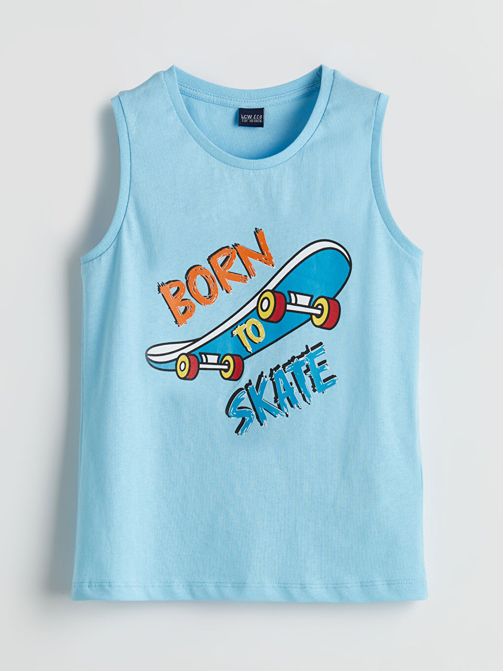 Mavi Bisiklet Yaka Erkek Çocuk Atlet