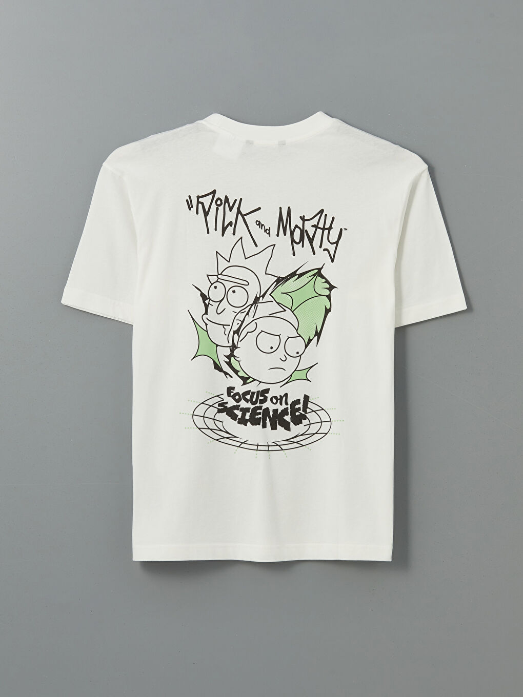 Crew Neck Rick and Morty Printed Combed Men's T-Shirt -S5JB85Z8-R9J