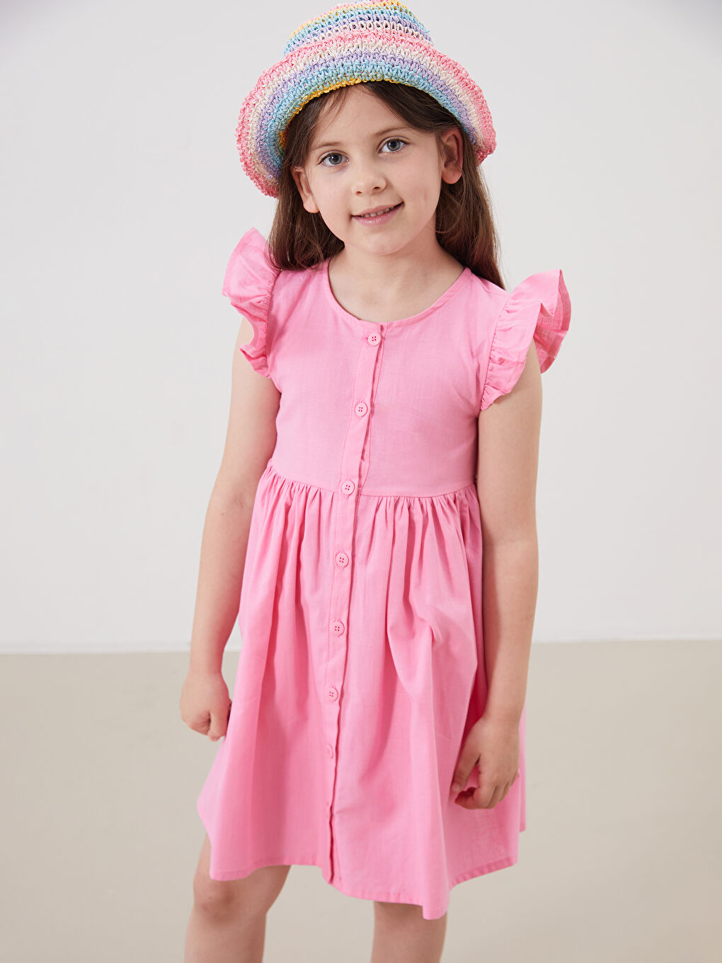 Girl PINK Shirt Dress -S5JC33Z1-FNL