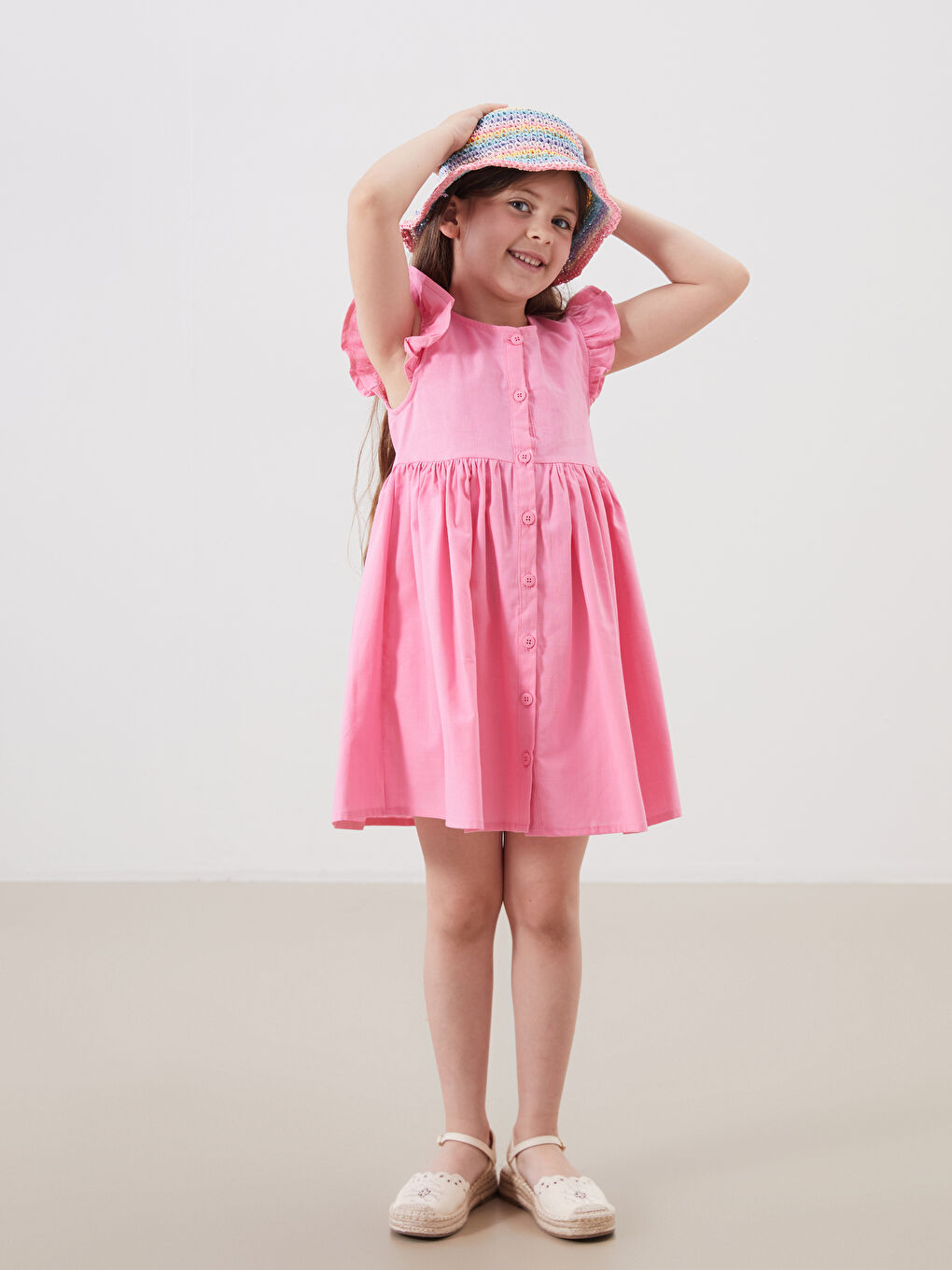 Girl PINK Shirt Dress -S5JC33Z1-FNL
