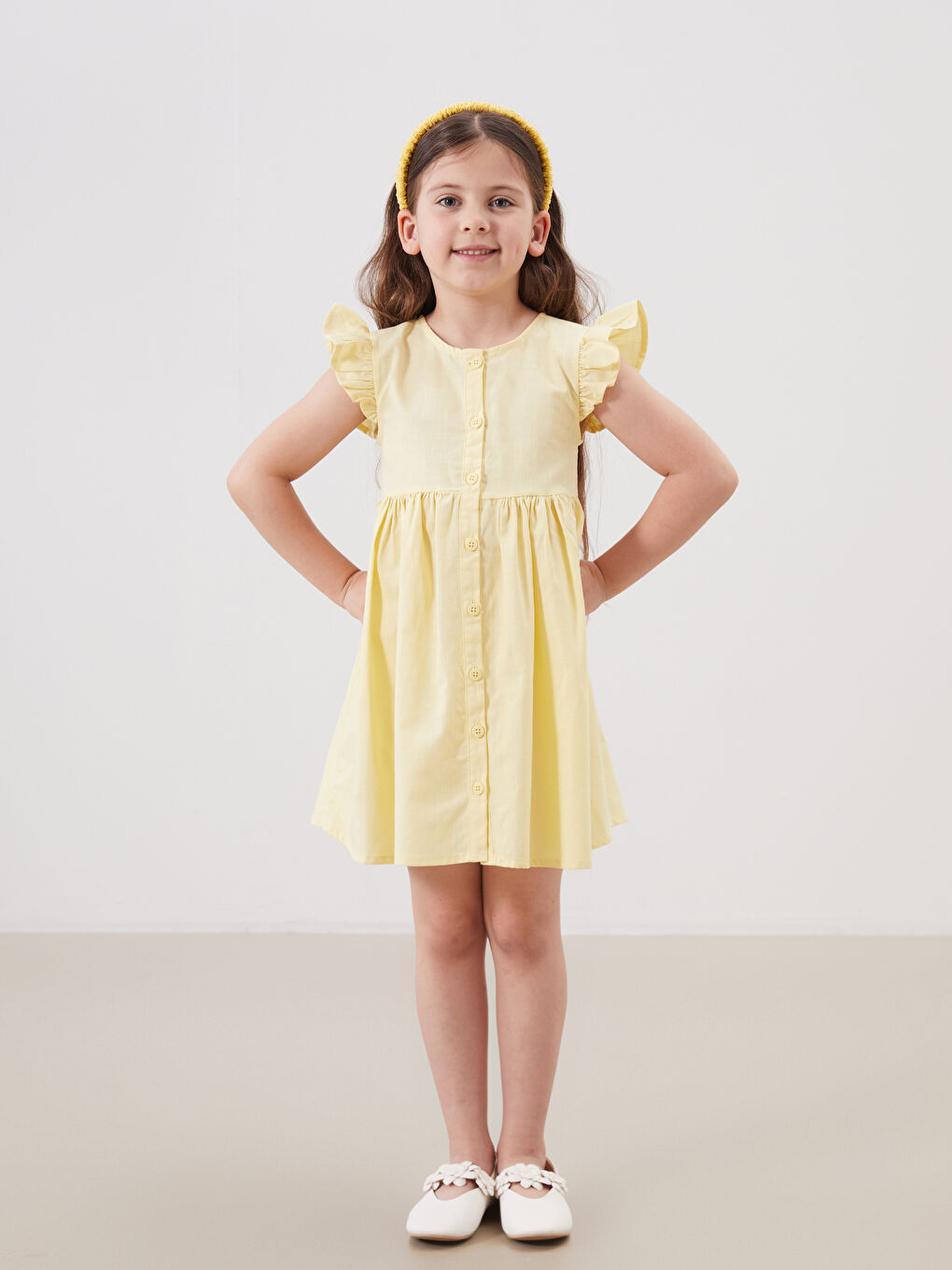 Girl YELLOW Shirt Dress -S5JC33Z1-FQJ