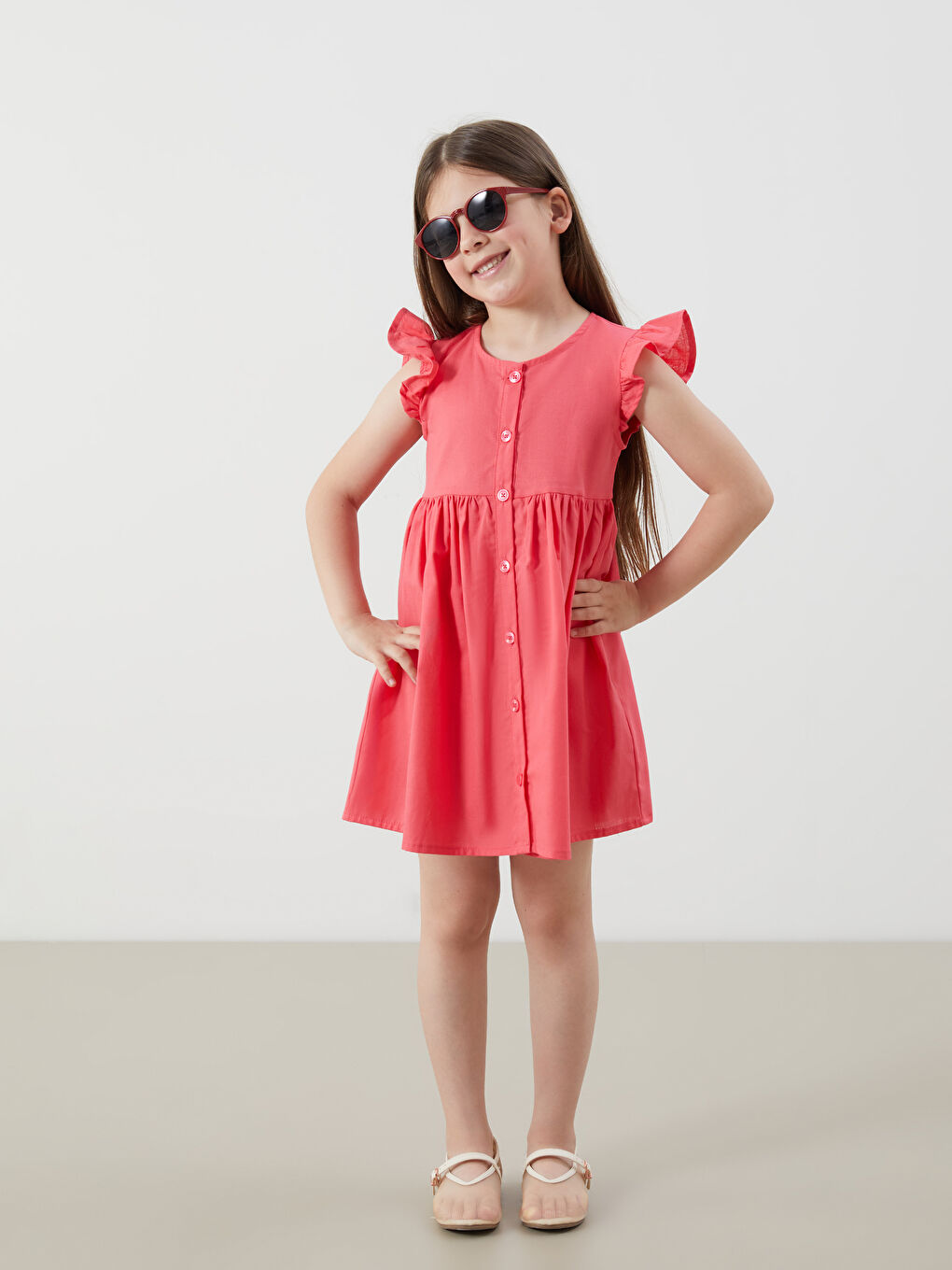 LCW Kids CRVENA Košulja haljina Devojka -S5JC33Z1-H4U