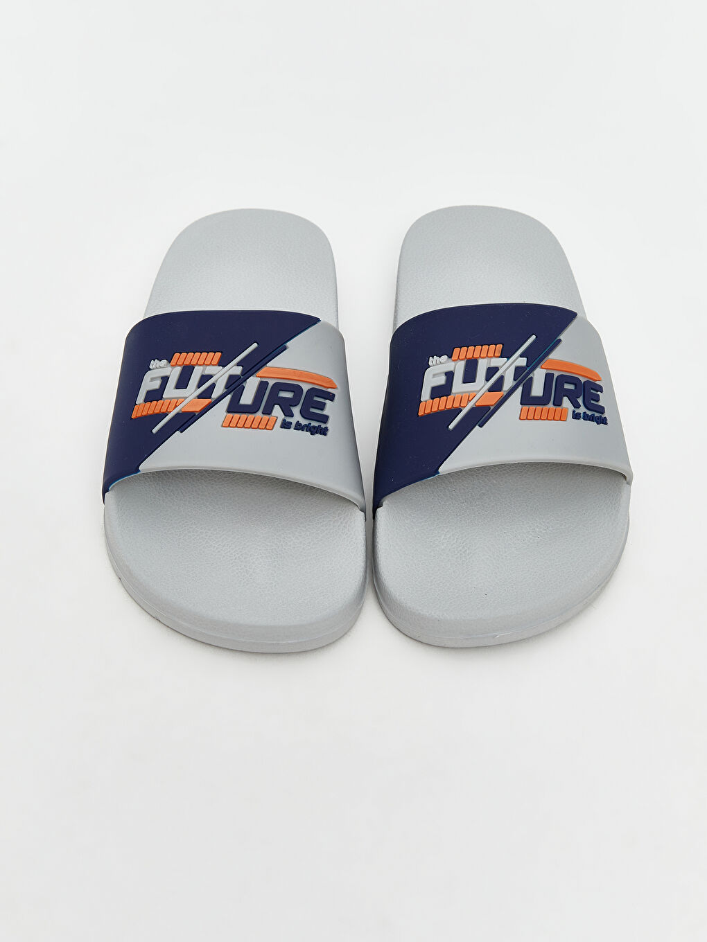 Text Printed Single Band Boy Slippers -S5JC78Z4-CRP
