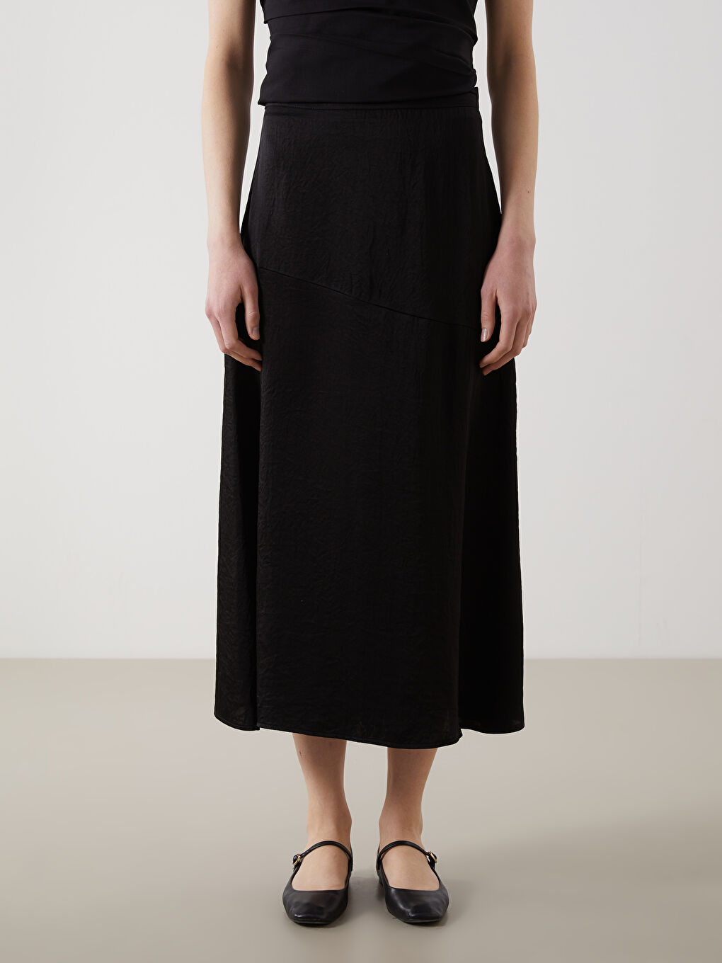 Zippered Waist Satin Women's Skirt -S5JC93Z8-CVL